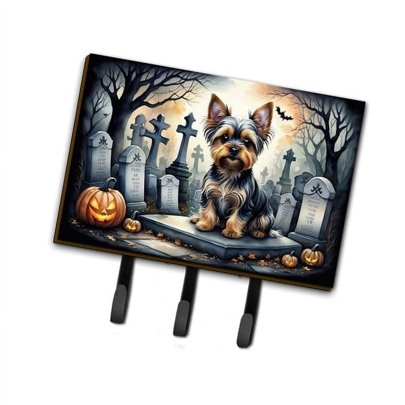 Bernese Mountain Dog Spooky Halloween Leash or Key Holder 6 in x 9 in