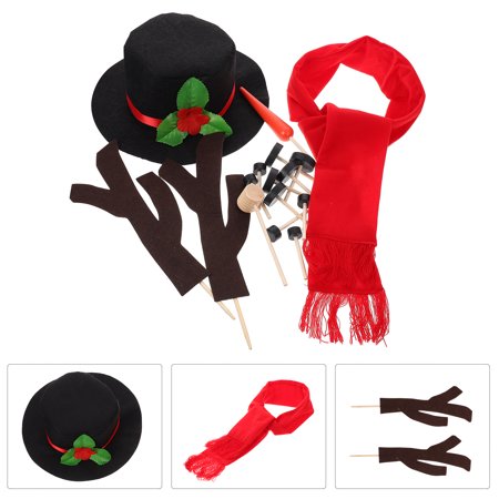 

1 set of Christmas Snowman Making Toys Snowman Decorative Props Snowman DIY Props