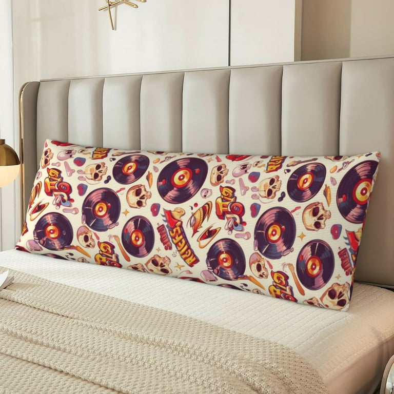Body Pillow Cover rock music Skull record Soft Body Pillow Cover