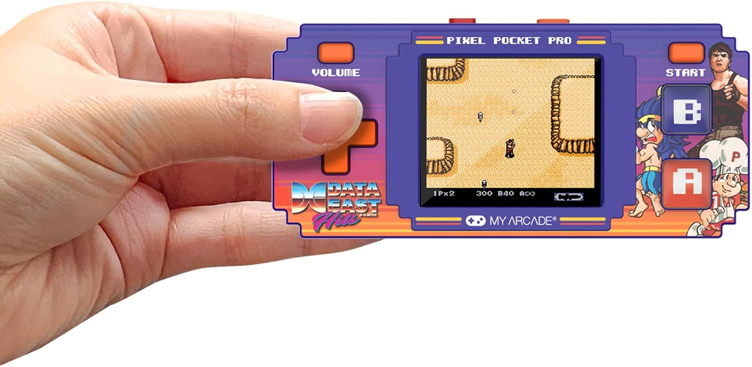 My Arcade Data East Pixel Pocket Pro: Officially Licensed Video Game, Portable Keychain Arcade