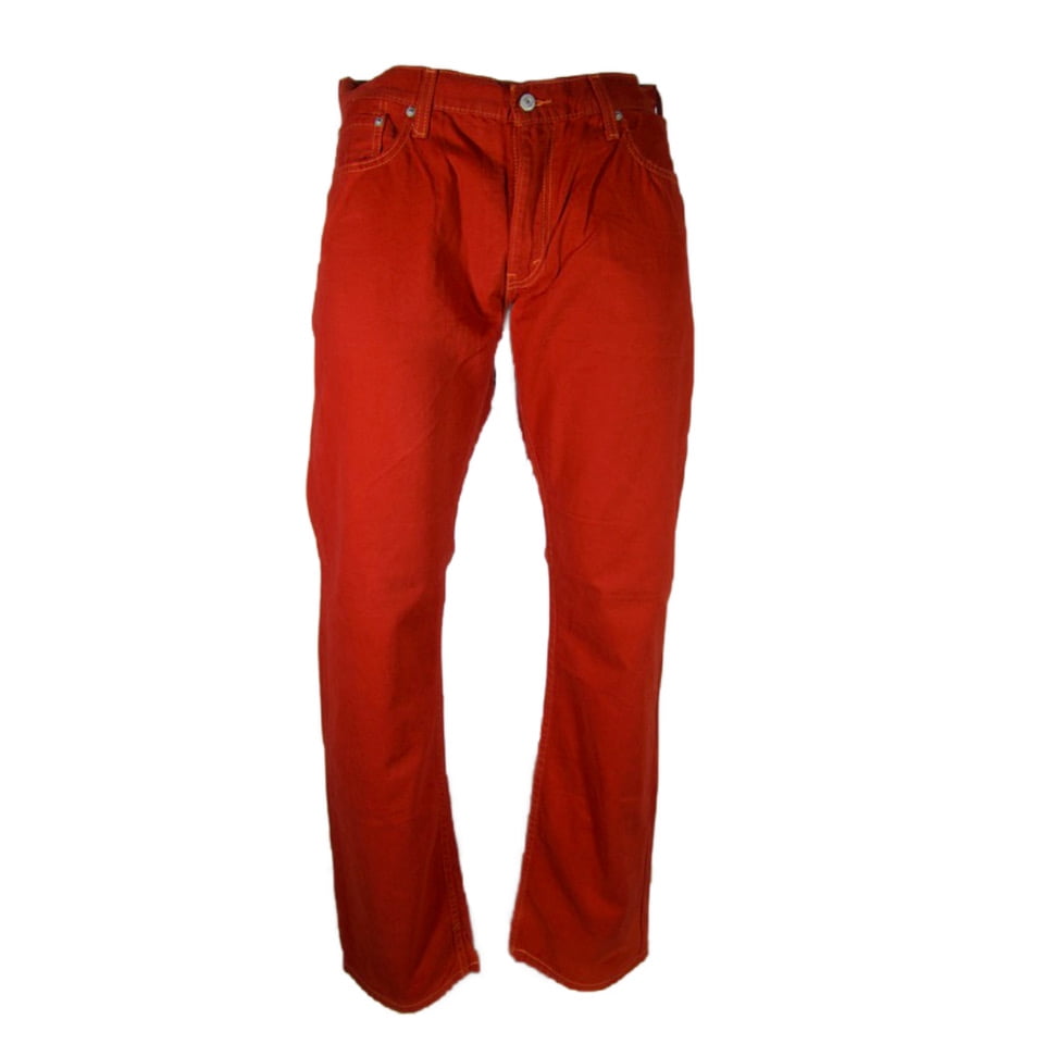 Straight Leg Jeans Auburn Red 