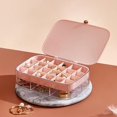 thumbnail image 1 of Caja organizadora de joyas Macarena para pendientes y collares rojo, 1 of 8