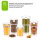 thumbnail image 2 of Monstrate Contenedor de almacenamiento de alimentos al vacío botella lavable reutilizable comedor Bar café restaurante cocina azúcar sal Cocina y Comedor, 2 of 6