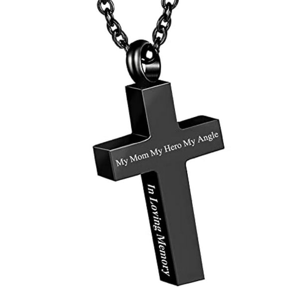 Christian Fish with Cross Cremation Jewelry Pendant