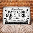 thumbnail image 5 of 8x12 Inches Vintage Metal Sign, Backyard Bar & Grill, Rustic BBQ Decor Weatherproof, Perfect For Outdoor Spaces, Patios, Or BBQ Areas, Barbecue Decor, BBQ Party Sign, Outdoor Cooking Art, 5 of 10