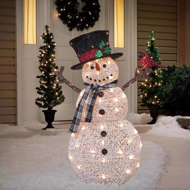 Decoración de Muñeco de Nieve Iluminado para Exteriores Celebrations 99 cm 50 Luces