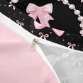 thumbnail image 4 of meiyoeat Bowknot Letter Print A Bedding For Girls,Girly Pink Bow Duvet Cover Full For Kids,Pink Reversible,3pcs(No Comforter), 4 of 6