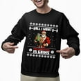 thumbnail image 2 of Christmas Sweatshirt, All I Want For Christmas Is Gains Funny Gym Sweatshirt, Muscular Santa Protein Ugly Holiday Jumper, Festive Fitness Gift for Weightlifters & Bodybuilders, 2 of 5