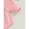 thumbnail image 6 of Bagilaanoe Newborn Baby Girl Oversized Romper Sweatshirt Long Sleeve Bodysuits Letter Pattern Pullover 3M 6M 12M 18M Infant Casual Tee Tops, 6 of 7