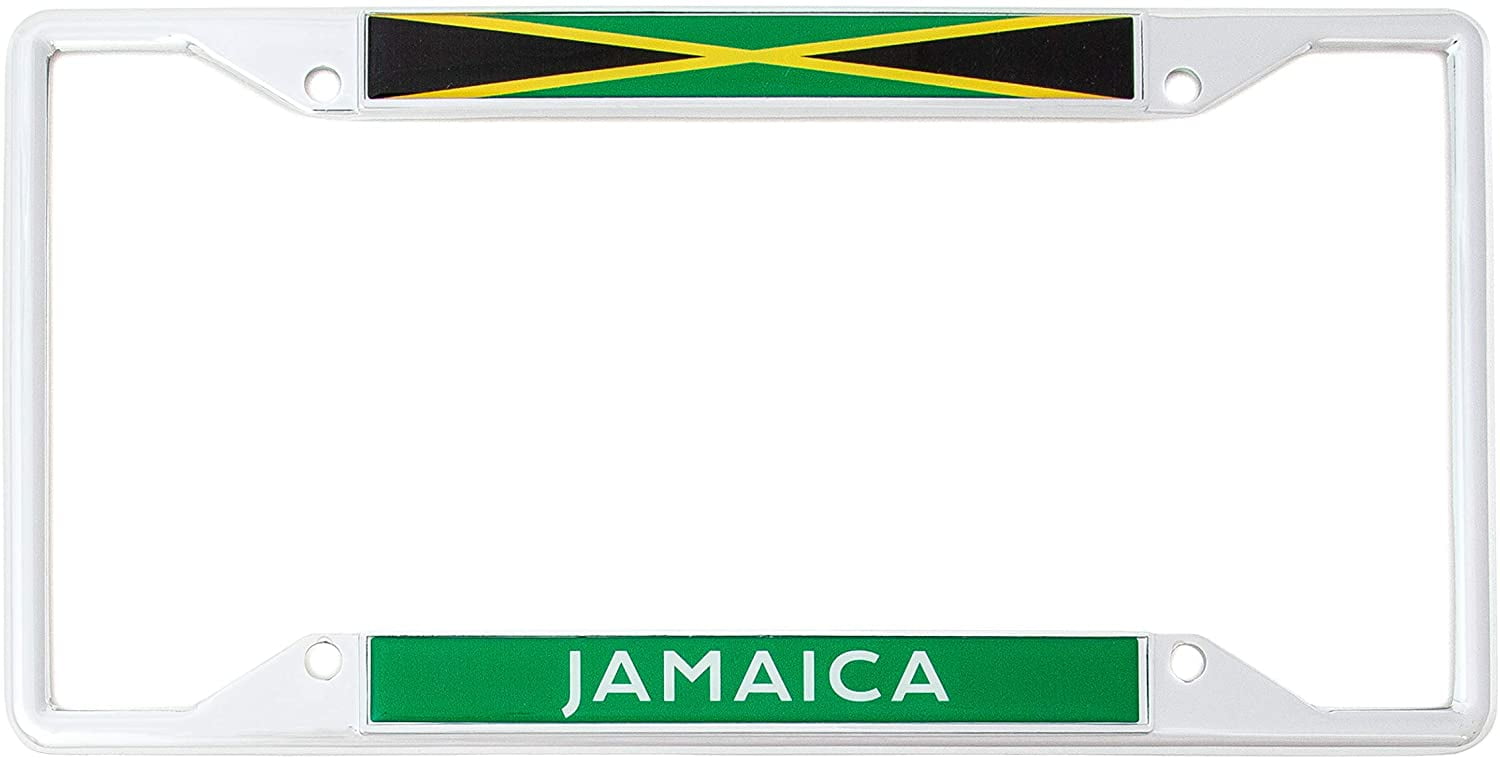 Country of Jamaica Jamaican Flag License Plate Frame For Front Back of