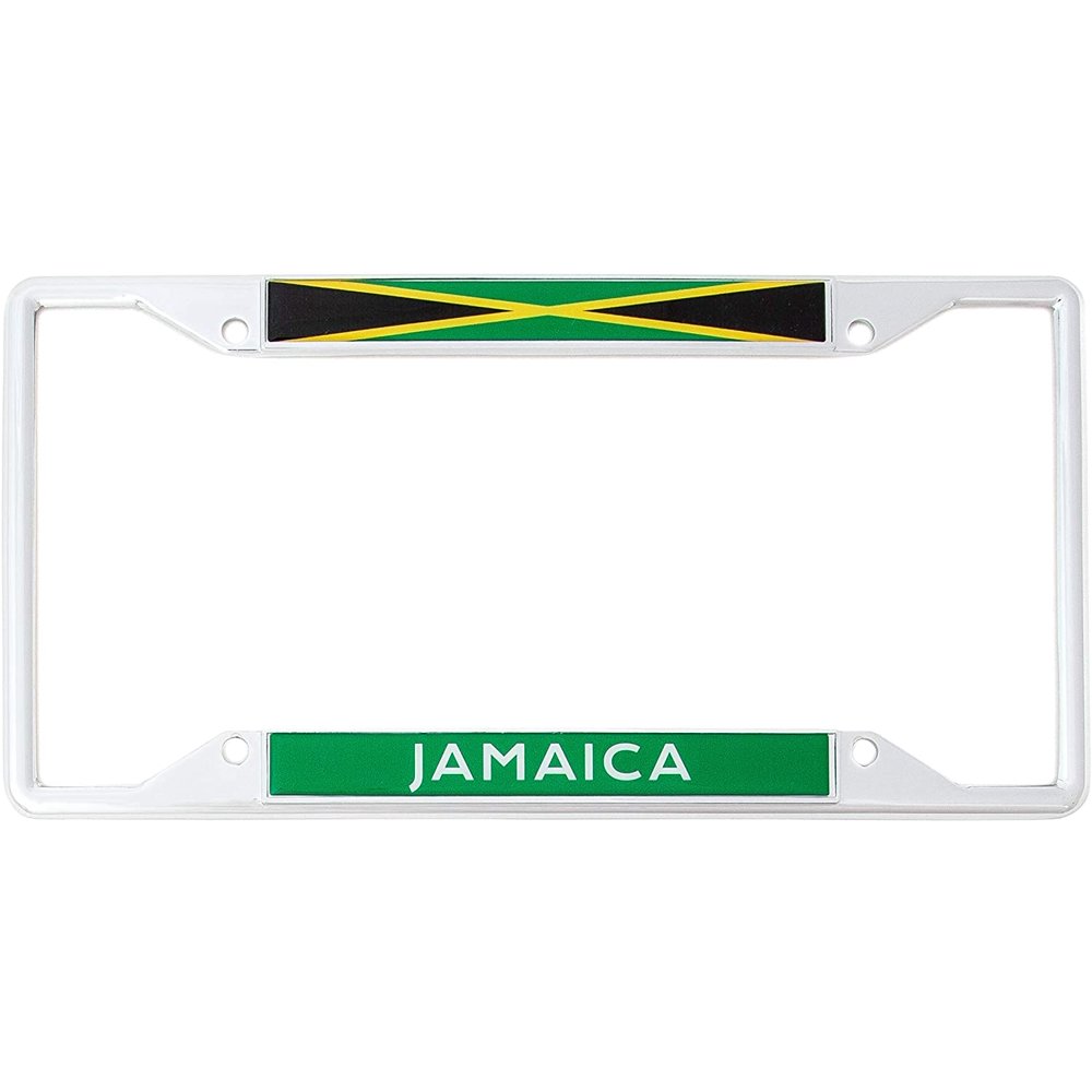 Country of Jamaica Jamaican Flag License Plate Frame For Front Back of
