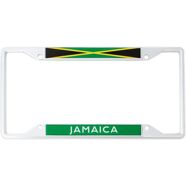 Country of Jamaica Jamaican Flag License Plate Frame For Front Back of