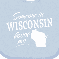 thumbnail image 4 of Inktastic Someone in Wisconsin Loves Me Boys or Girls Baby Bib, 4 of 4