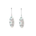 thumbnail image 1 of Boucles d'Oreilles Racines Turquoise Ovale Étrusque en Argent Sterling, 1 of 1