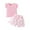 Pink 01, variant on Cute Summer Clothes Toddler Kid Girl Floral Print Short Sleeve Tops and High Waist Belted Shorts with Sunhat Sets (1 Years, Pink 01)