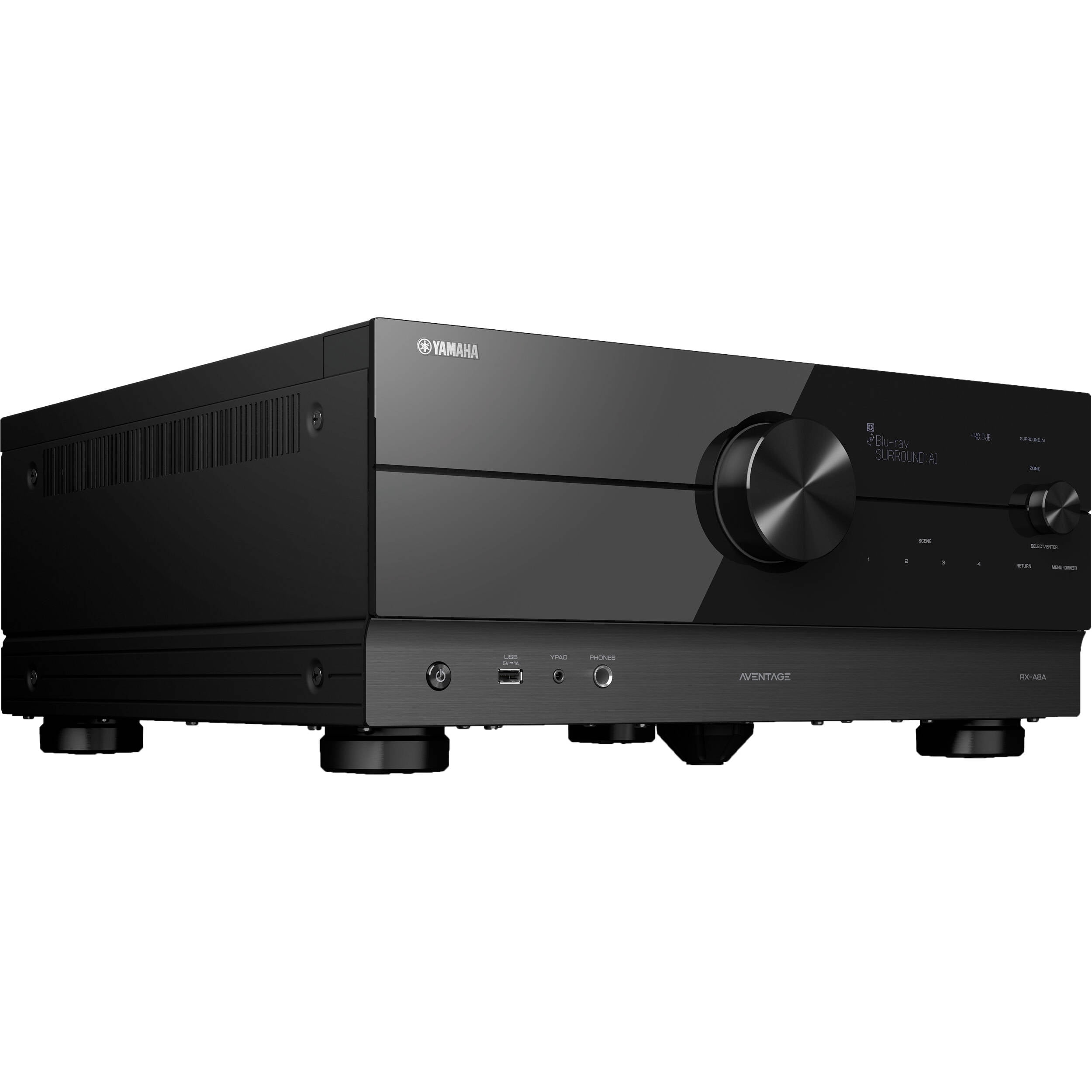 Yamaha AVENTAGE RX-A8A 11.2-Channel Surround Sound Network AV Receiver MusicCast Built-In Wi-Fi and Bluetooth Streaming Home Theater System Bundle With Accessories
