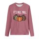 thumbnail image 3 of MHFRRA Camiseta de Manga Larga con Cuello Redondo y Estampado de Calabaza de Halloween Rosa, 3 of 3