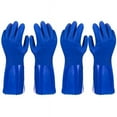 thumbnail image 1 of Xiao Hua 2 pares de guantes domésticos, guantes para lavar platos, guantes de goma, azules, 1 of 2