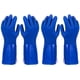 thumbnail image 1 of Xiao Hua 2 pares de guantes domésticos, guantes para lavar platos, guantes de goma, azules, 1 of 2