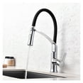 thumbnail image 2 of Kitchen Faucet Solid Brass Single Handle, One Hole Kitchen Sink Faucet With 360 Swivel Modern Rubber Neck Pull Down Sprayer Rubb ,Versatile Features, 2 of 7