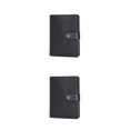 thumbnail image 1 of Minnieouse Cartera de dinero para hombres y mujeres, portátil, informal, plegable, de cuero, con cierre de cremallera, monedero, tarjetero, bolsa Negro 2Conjunto, 1 of 6