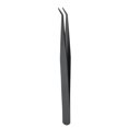thumbnail image 4 of Aplicador de pestañas postizas profesional de acero inoxidable, pinzas curvas para extensiones de pestañas, color negro, 4 of 14