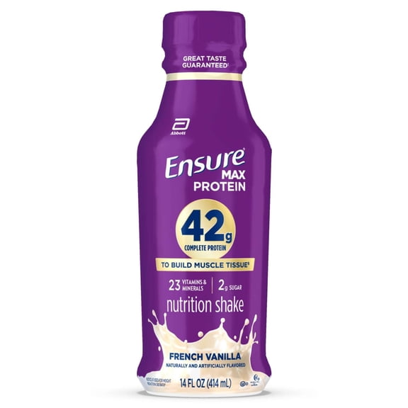 Ensure Max Protein Shake, 42g High Protein, French Vanilla, 14 fl oz