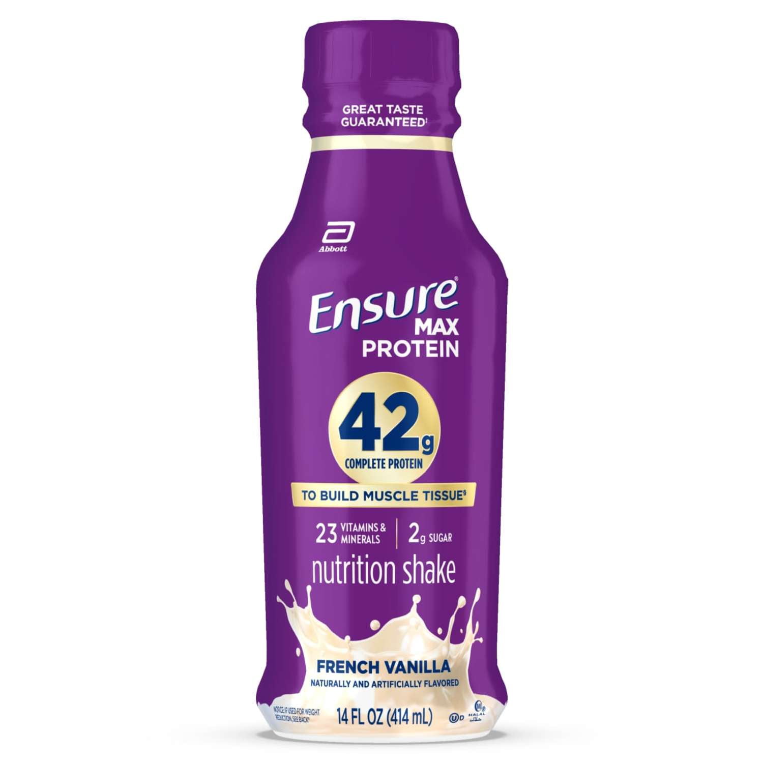 Ensure Max Protein Shake, 42g High Protein, French Vanilla, 14 fl oz