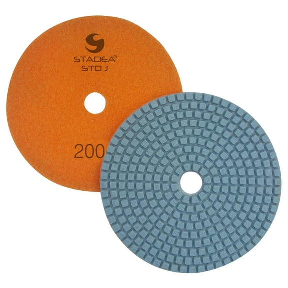 Stadea PPW212D Diamond Polishing Pads 5" For Concrete Terrazzo Marble Granite Countertop Floor Wet Polishing, Grit 200 - Pack of 2