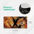 thumbnail image 3 of LIVEKEY Ultra Large Mouse Pad 80x40x0.3cm Full Desk Coverage Majestic Lion Tiger Art with Gold Pattern Durable Easy Clean Non Slip, 3 of 7
