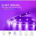 thumbnail image 3 of Segrass WiFi Led Strip Lights Compatible with Alexa,Google Home, 32.8ft RGB D Strips Light with Wifi Controller Music Sync Color Changing Rope lights for bedroom Party TV Home Decorative, 3 of 7
