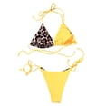 thumbnail image 6 of Womens Bathing Suits 2 Piece Bathing Suits Womens Sexy Thong Bikini Swimsuits String Push Up Padded Bathing Suit 2 Piece Cheeky Swimwear With Metal Ring, 6 of 7