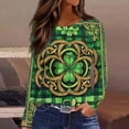 thumbnail image 2 of Stamzod Long Sleeve Shirts for Women Basic Tops Crew Neck Loose Fit Work Tee Top Fashion Clothes2026 Army Green B XL, 2 of 8
