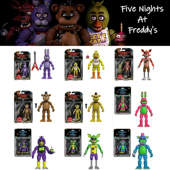 FNAF FIVE NIGHTS AT FREDDY'S Springtrap Ensemble de 9 Figurines d'Action Articulées