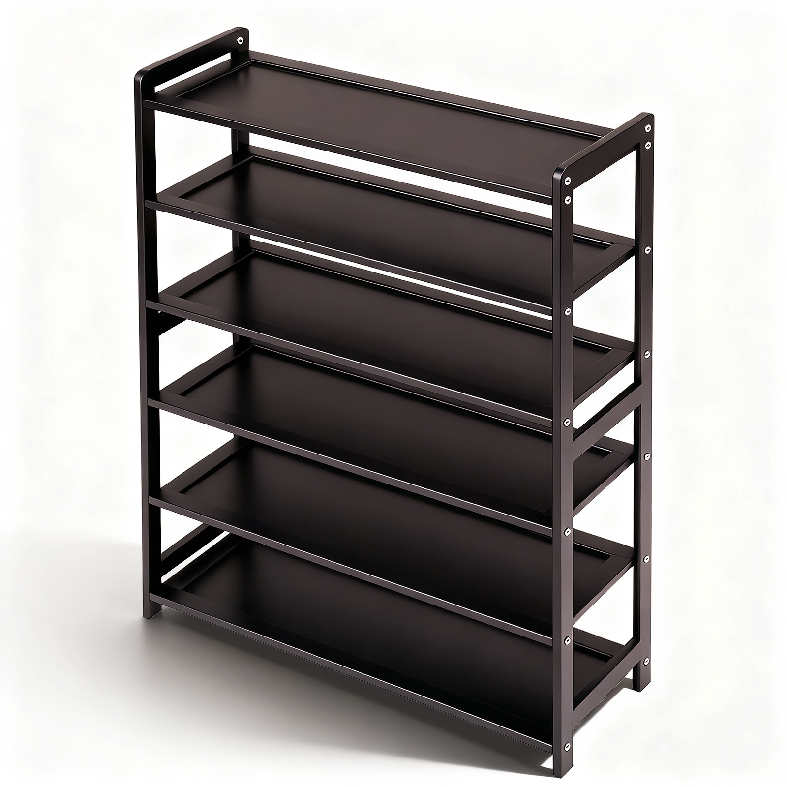 Zimtown Bamboo Shoe Rack, 6 Tier 24 Pairs Shoe Storage Organizer Space Saving for Entryway Home, Coffee