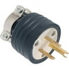 General Electric 52146, 15 Amp 125V Black Grounded Electrical Plug