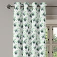 thumbnail image 2 of Ambesonne East Grommet Curtain, Wild Zoo Nature Exotic Fun, 50" x 120", White Black and Green, 2 of 6