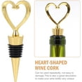 thumbnail image 5 of 12Pcs Reusable Wine Stopper Alloy Heart Beer Beverage Bottle Cap Cover Decorative Wine Saver Leakproof Wine Bottle Sealer for Wedding Holiday (Golden), 5 of 5