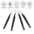 thumbnail image 2 of Pinzas de pestañas SIVOTE con punta de fibra para extensiones de pestañas, juego de 4, 2 of 7
