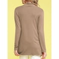 thumbnail image 5 of Made by Johnny Women's Draped Open Front Cardigan XXL TAUPE, 5 of 6