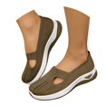 thumbnail image 3 of AUDeals Womens Breathable Orthopedic Slip On Tennis Shoes Arch Support Anti Skid Walking Sneakers (Coffee, 8.5), 3 of 9