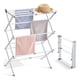 thumbnail image 1 of Tendedero Plegable para Ropa: Tendedero Plegable retractil Pared de Acero Inoxidable Soporte Tendedero Ahorra Espacio para Interiores y Exteriores Expandible de 3 Niveles 104x37x76 cm, 1 of 8