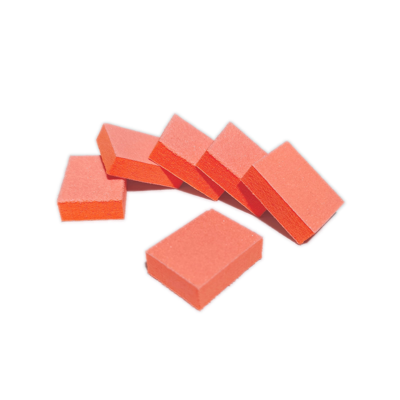 NAILPINKS Mini Nail Buffer Blocks 60/100 Grit for Acrylic Gel Natural Nails, Orange, 560 Count, Buik