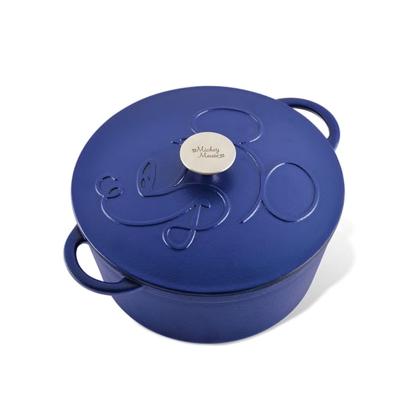 Olla/Cacerola Farberware. Hierro fundido Pre-curado con tapa, 26cm / 4.5L. Color azul.