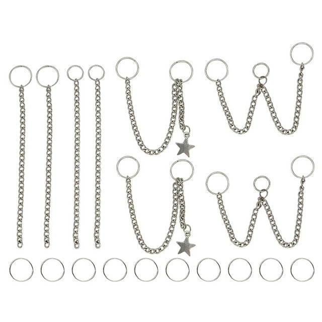 Braid Hair Accessories Assorted Dreadlocks Ring Hair Braid Ring Hair Ring Chains