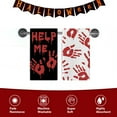 thumbnail image 6 of Halloween Bloody Hand Prints Kitchen Dish Towels Set of 2, Red White Horror Scary Help Me Run Drying Hand Towel Baking Cooking Cloth, Creepy Home Decoration 18 x 26 Inches, 6 of 6