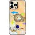 thumbnail image 6 of Compatible with iPhone 14 Pro Max Case 360° Rotatable Quicksand Ring Holder Stand Astronaut Pattern Diamond Bling Glitter Fashion Luxury Protection Shockproof Cover for Women Girls, 6 of 10