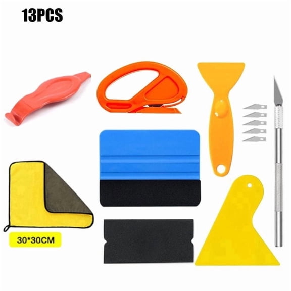 13Pcs Vinyl Wrap Tool Kit, Window Tint Installation Tools, Wallpaper Smoothing Tool Set for Car Window Film, Peel and Stick Wallpaper, Vinyl Backsplash & Contact Paper