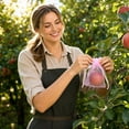 thumbnail image 6 of Fruit Protection Bags M 3.9x5.9in Organza Drawstring Pink Insect Barrier Netting Pouches for Orchard Garden Farm Pest Prevention, 6 of 6