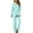Mint Green, variant on Luxalzxs Valentines Day Pajama Sets for Women Button-Down Soft Long Sleeve 2 Piece PJ Set Sleepwear Loungewear Homewear